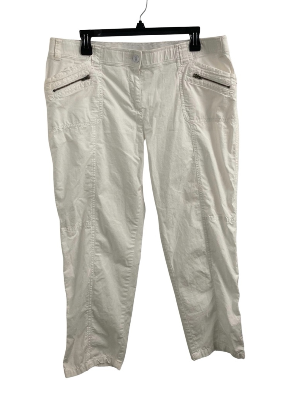 Chico's White Cargo Capri Pants Size 2/L